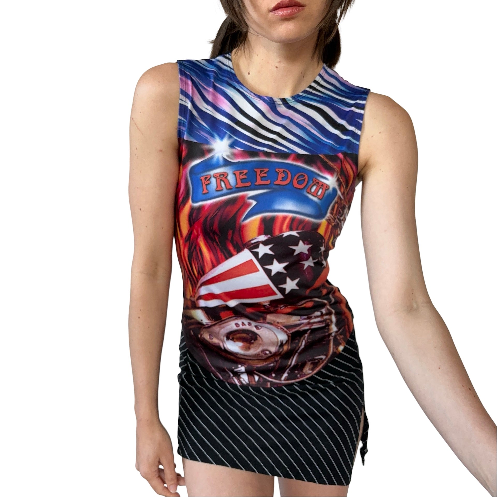 90s Americana Biker Tank (S)