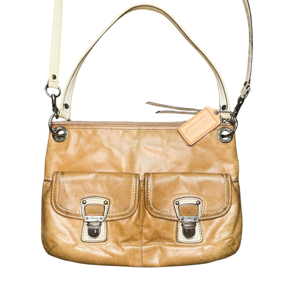 Coach Tan Leather Convertible Crossbody/Shoulder Bag