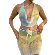 Ocean Serenade Halter Top(XS-XL)