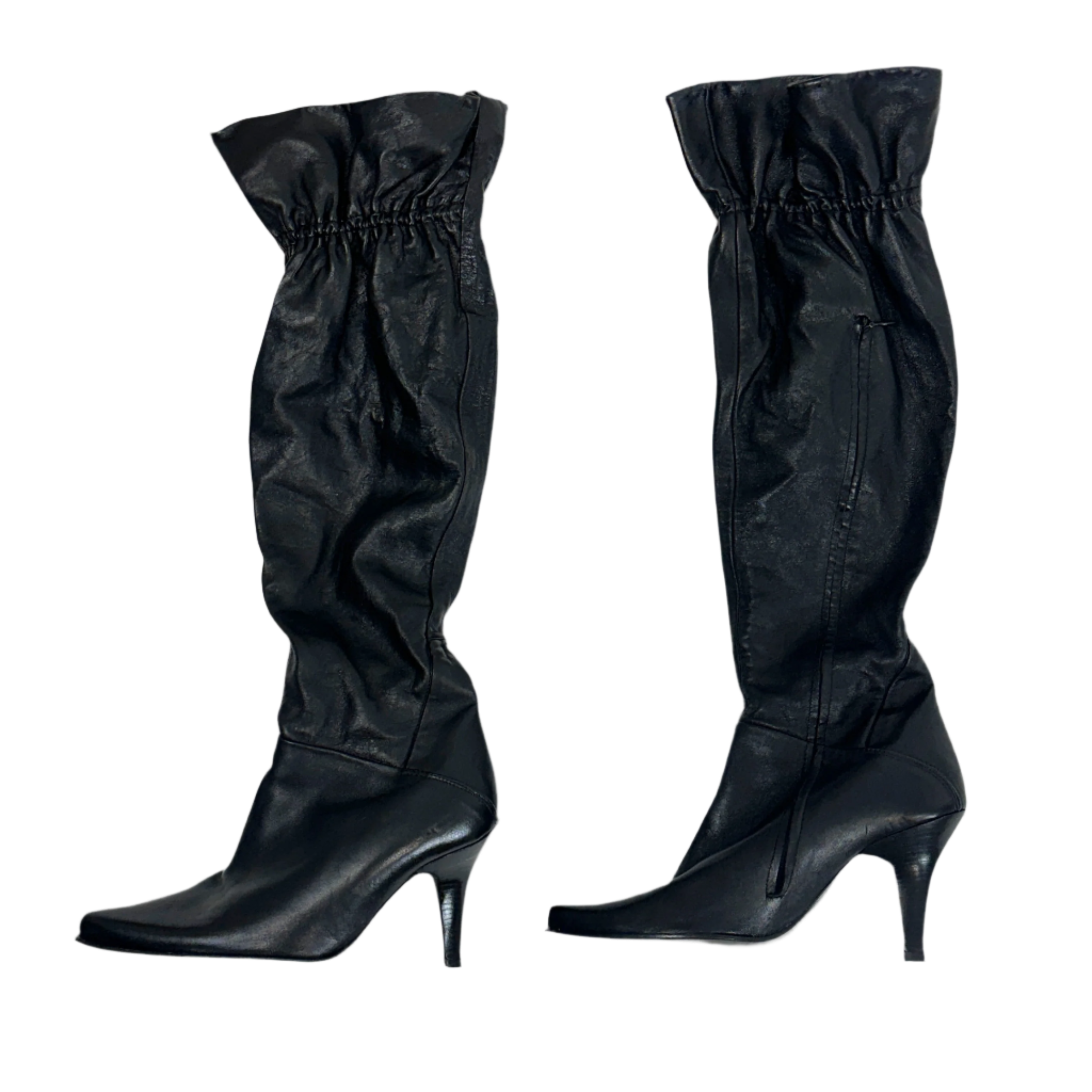 Black Leather Boots (7.5)