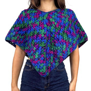 Vintage Wool Crochet Poncho (S/M)