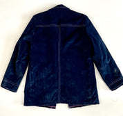 Vintage Blue Velvet Jacket (L)