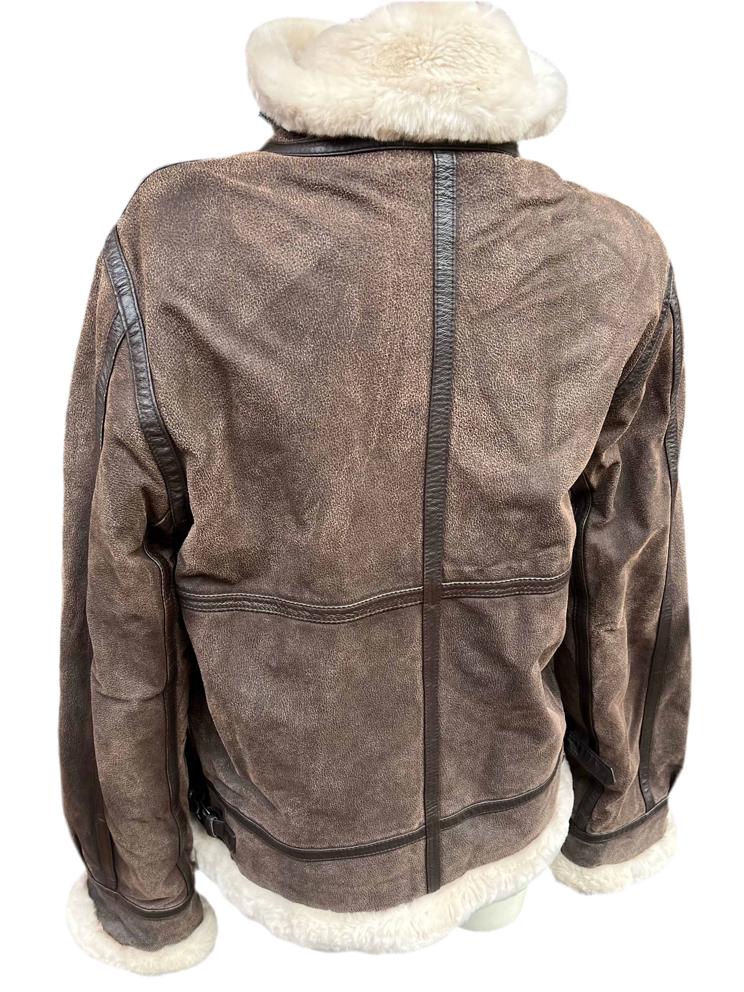 Two Way Buckle Leather Coat (S)