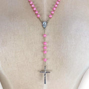 Vintage Pink Pearl Rosary