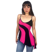 Vintage Asymmetrical Swirl Top (S)