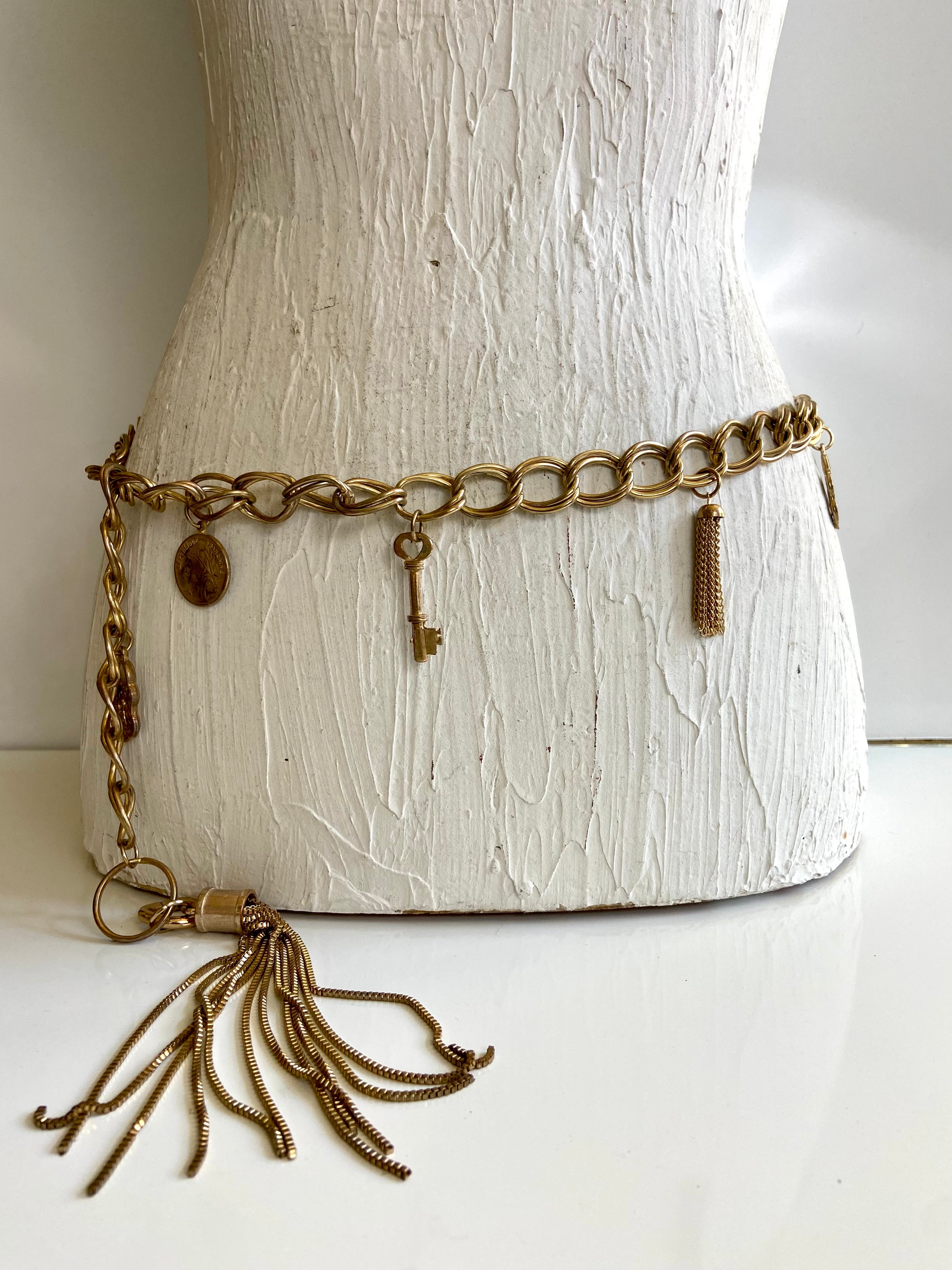 Vintage gold chain belt