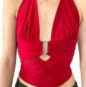 Y2K Cherry Halter (XS/S)