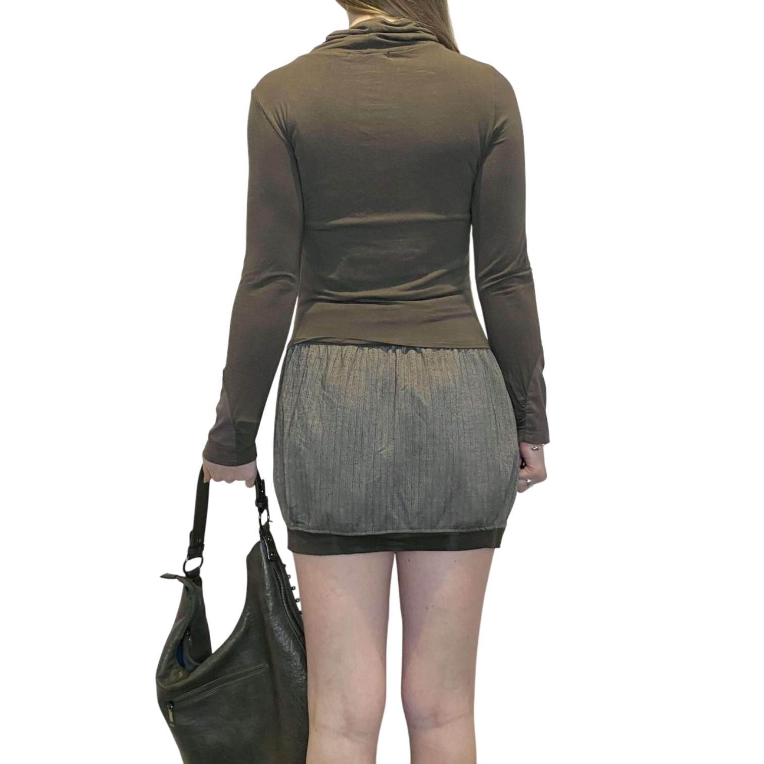 Vintage Parisian Bubble Hem Dress (S)