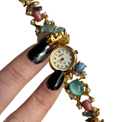 Crystal & Gem Filled Hidden Dial Watch