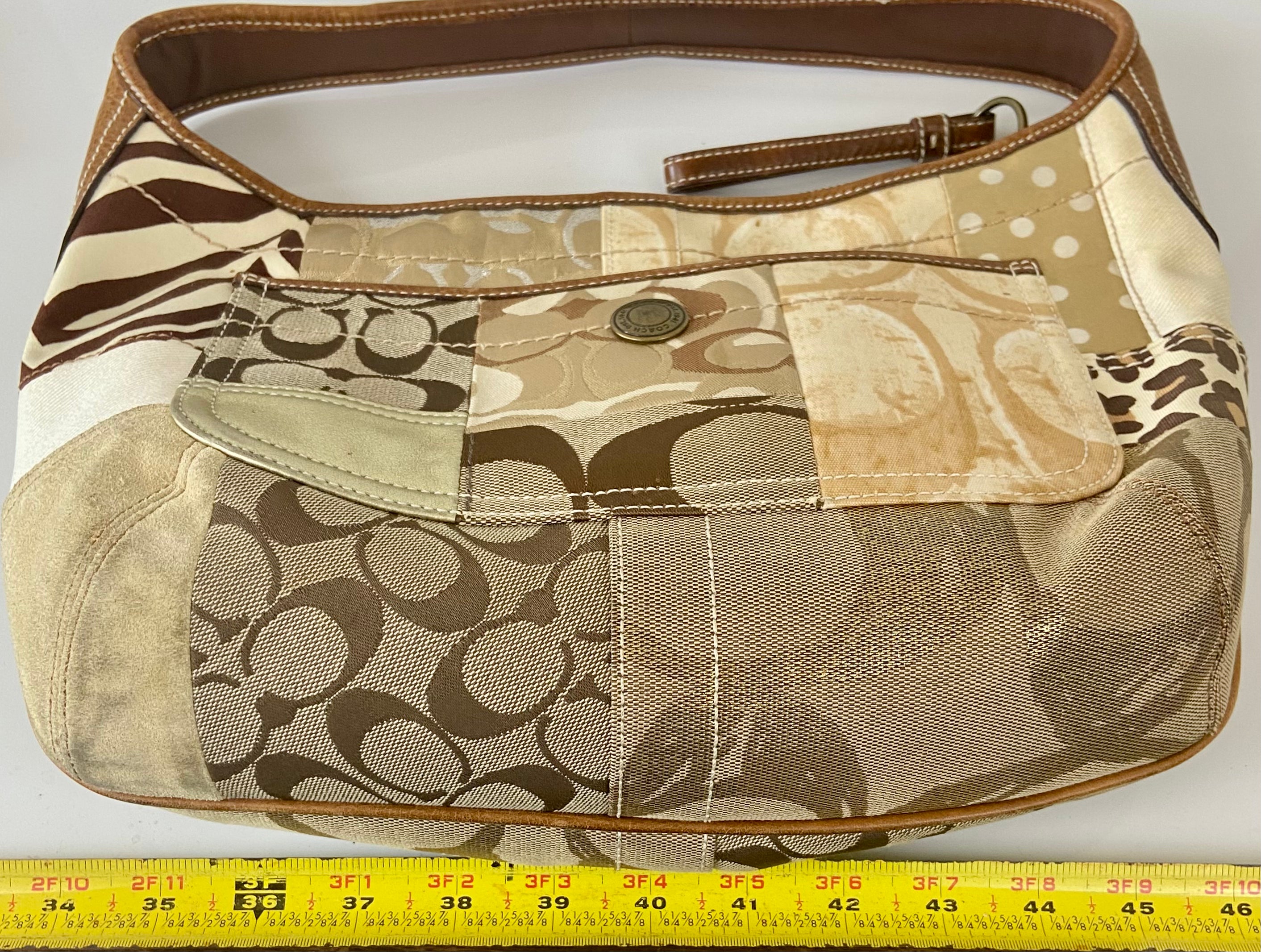 COACH Ergo Signature Patchwork
Shoulder Tote Bag Purse