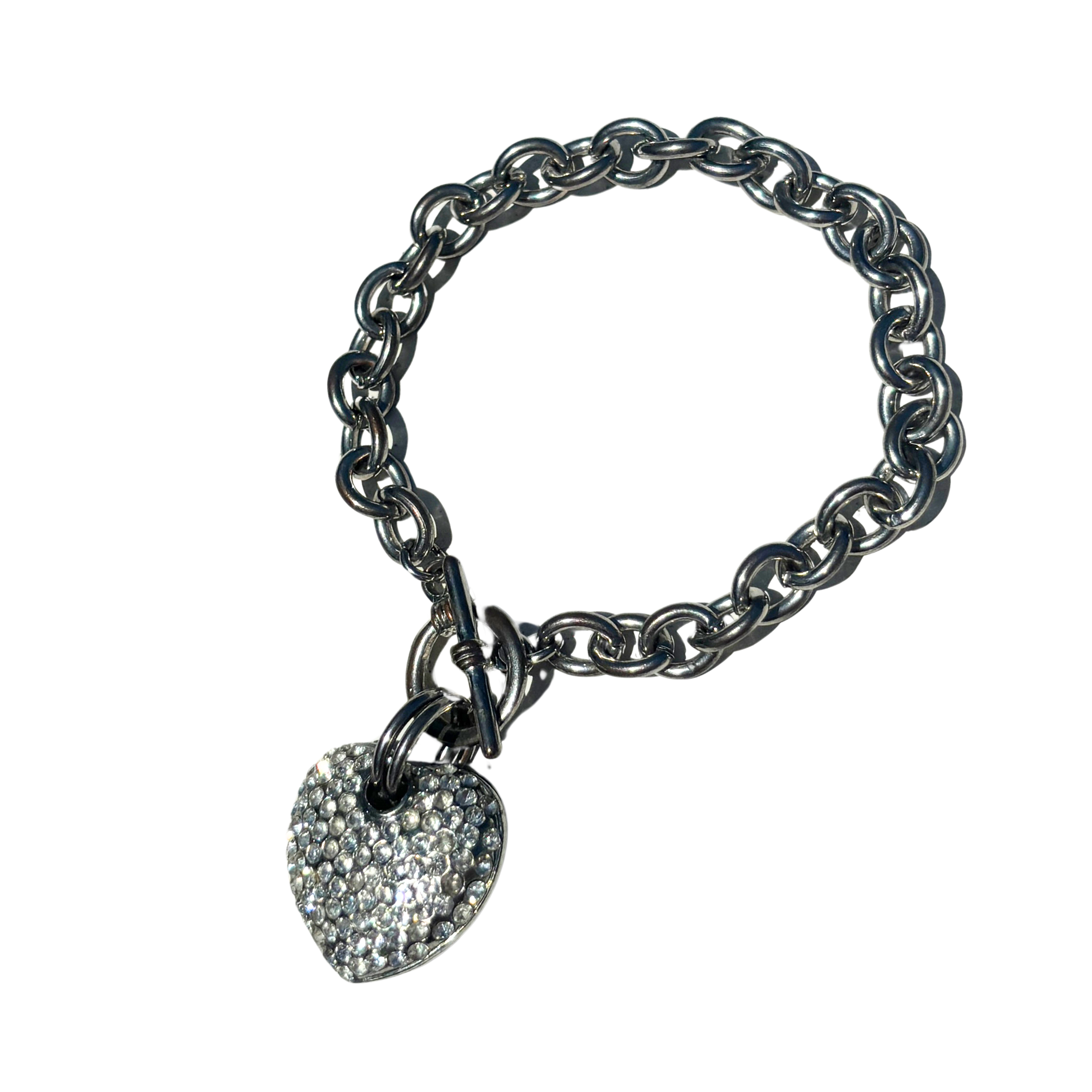 Heart Charm Toggle Bracelet