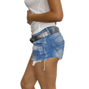 2000s Ripped Distressed Denim Shorts (S/M)