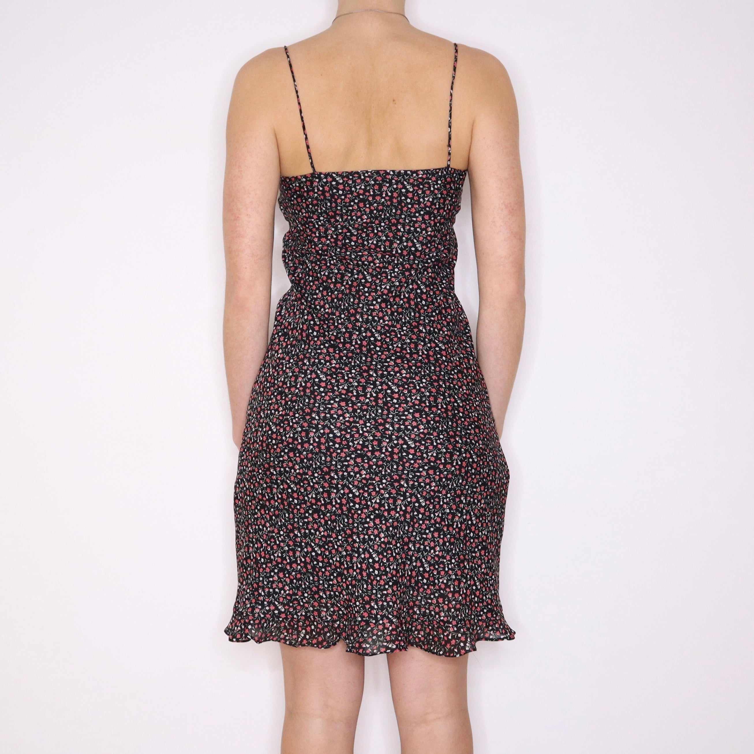 90s Floral Mini Dress (XS)