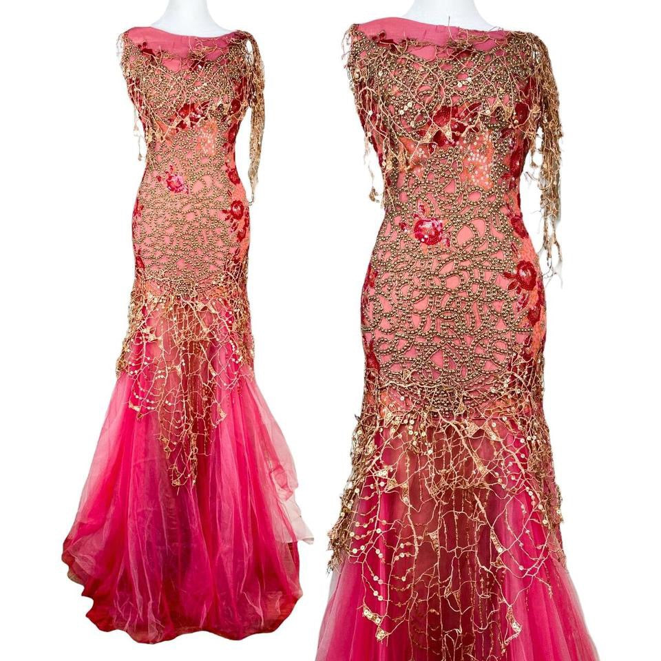 2000s Shipwrecked Mermaid Prom Dress (XS-S)