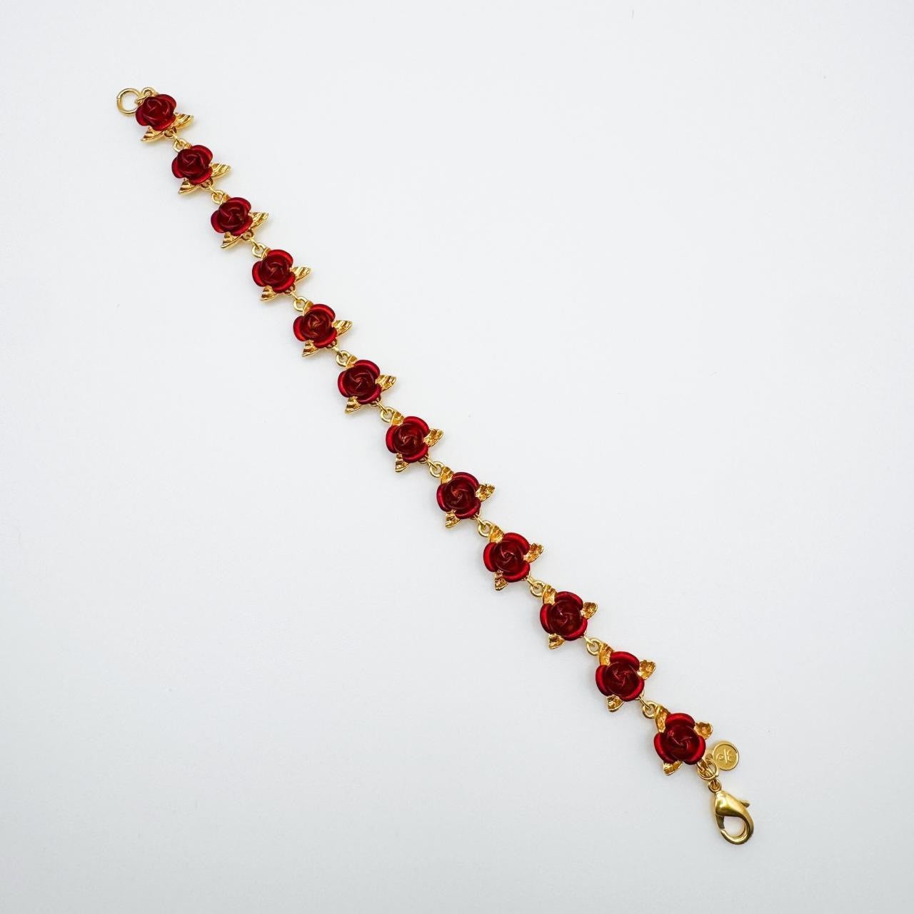 Vintage Rose Charm Bracelet