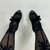 Miu Miu Velvet Bow Victorian Pumps (7.5)