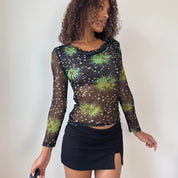 Vintage Euro Mesh Sequin Top (S)