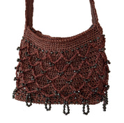 Beaded Crochet Crossbody Purse