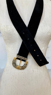 Cheetah print buckle vintage retro 80s 90s belt