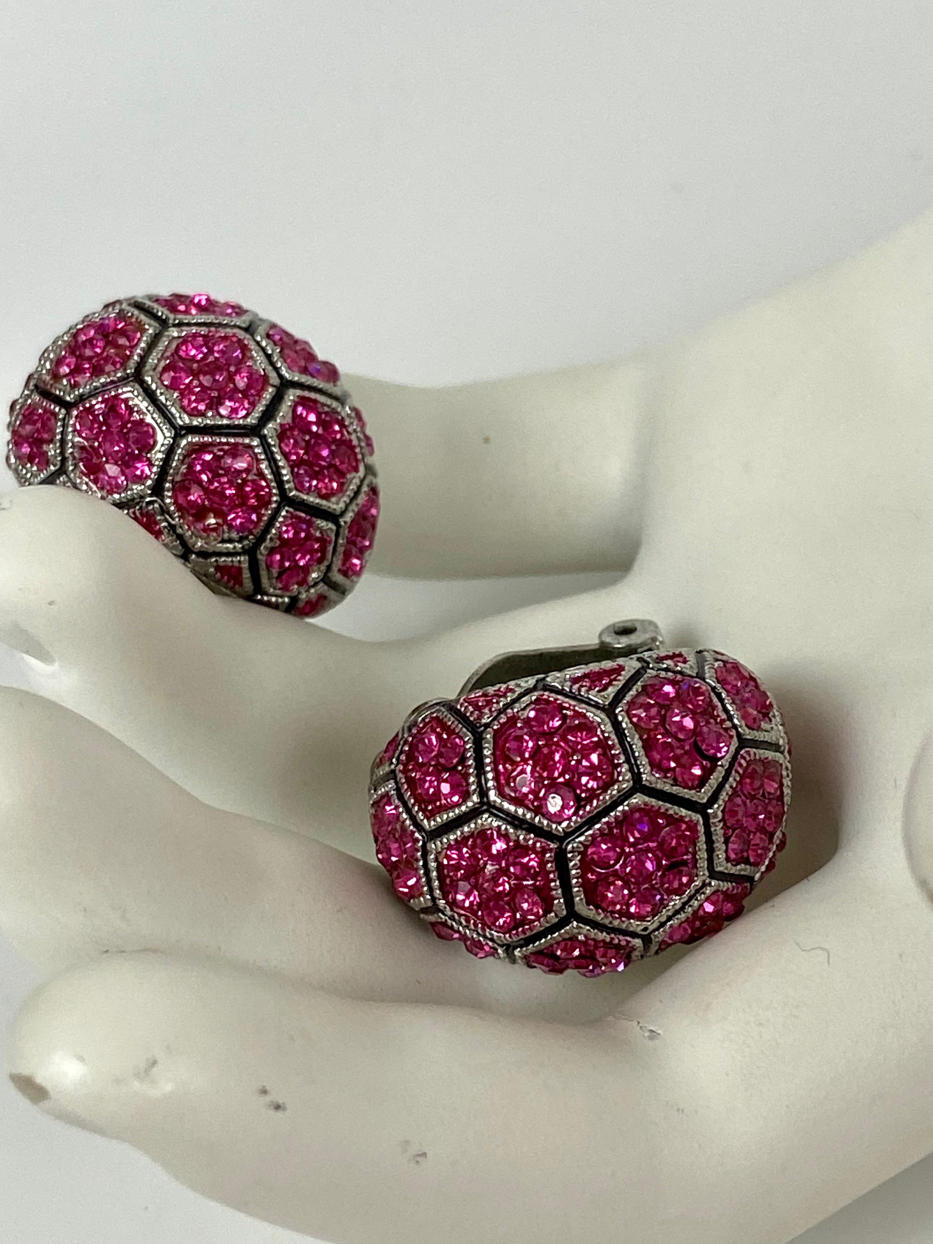 Pink diamond ♦️ clip earrings