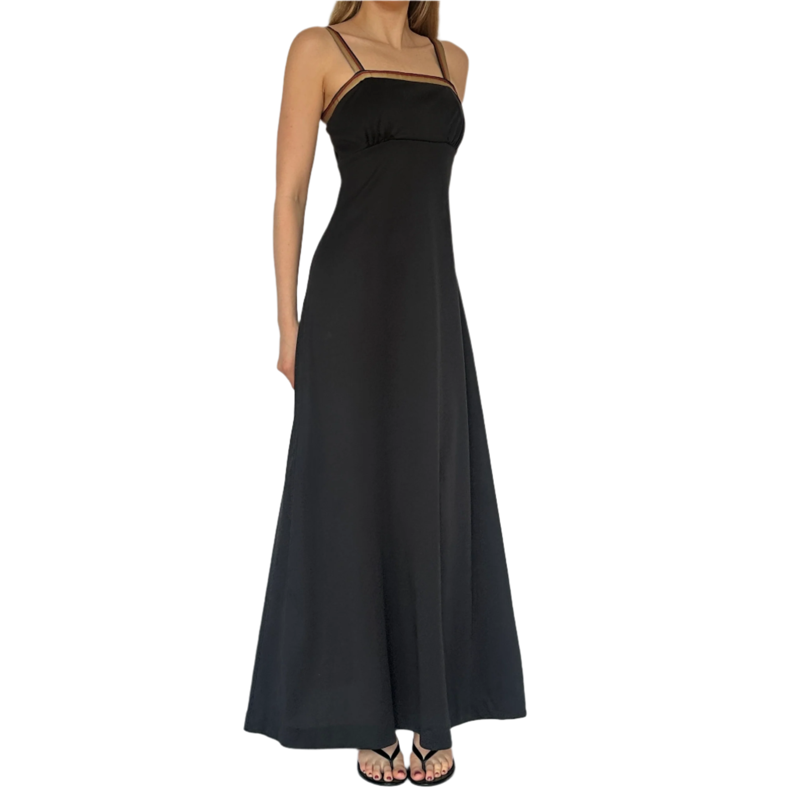True Vintage Black Milkmaid Maxi Dress Holy Thrift True Vintage Black Milkmaid Maxi Dress Holy Thrift