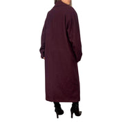 90s Burgundy Wool Trench Coat (XL)