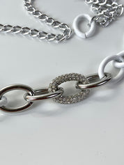 White and Silver Belt