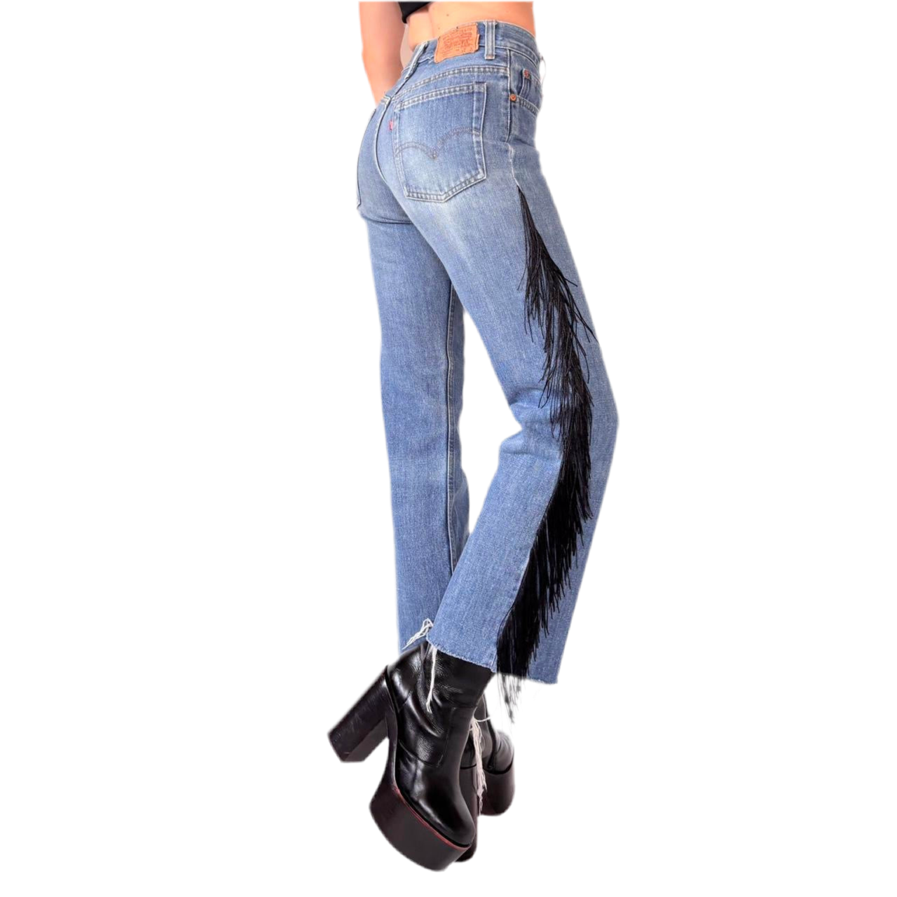 Levi’s 80s Custom Fringe Jeans (XS)
