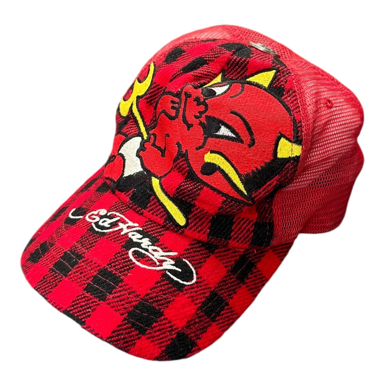 Ed Hardy チェック柄トラ刺繍キャップ Ed Hardy Hat – Holy Thrift