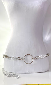 White and Silver Belt