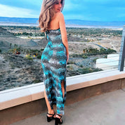 Bebe Snake Print Maxi Dress (S)