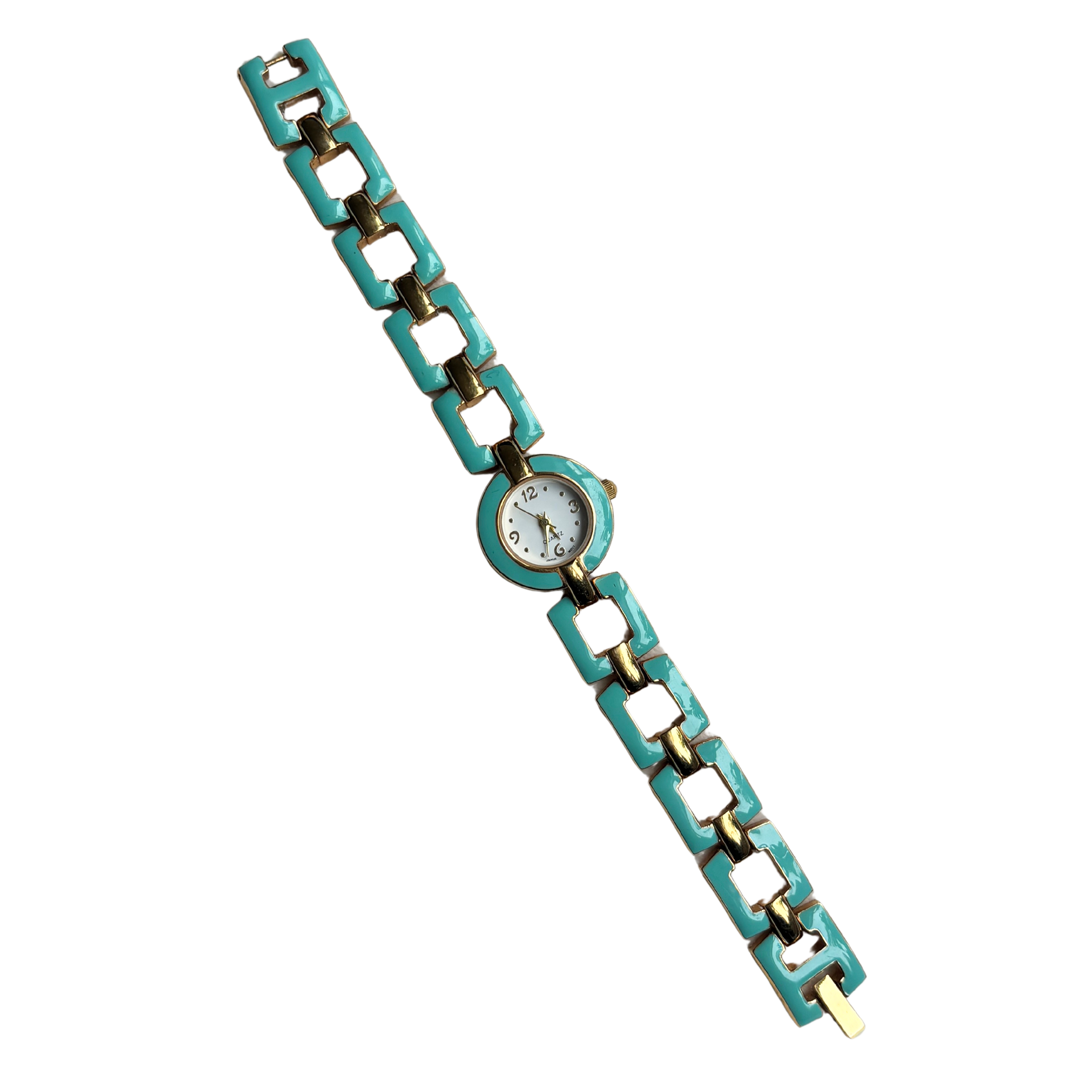 Retro Turquoise and Gold Watch