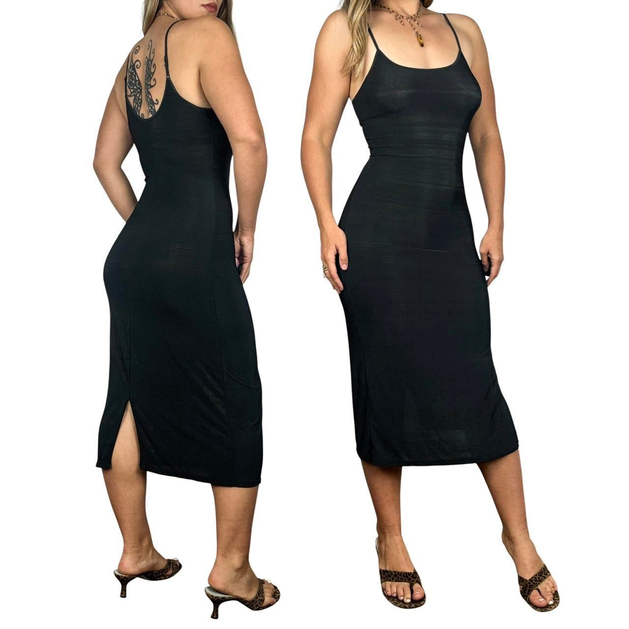 90s Bodycon Midi Slip Dress (S) 90s Bodycon Midi Slip Dress (S)