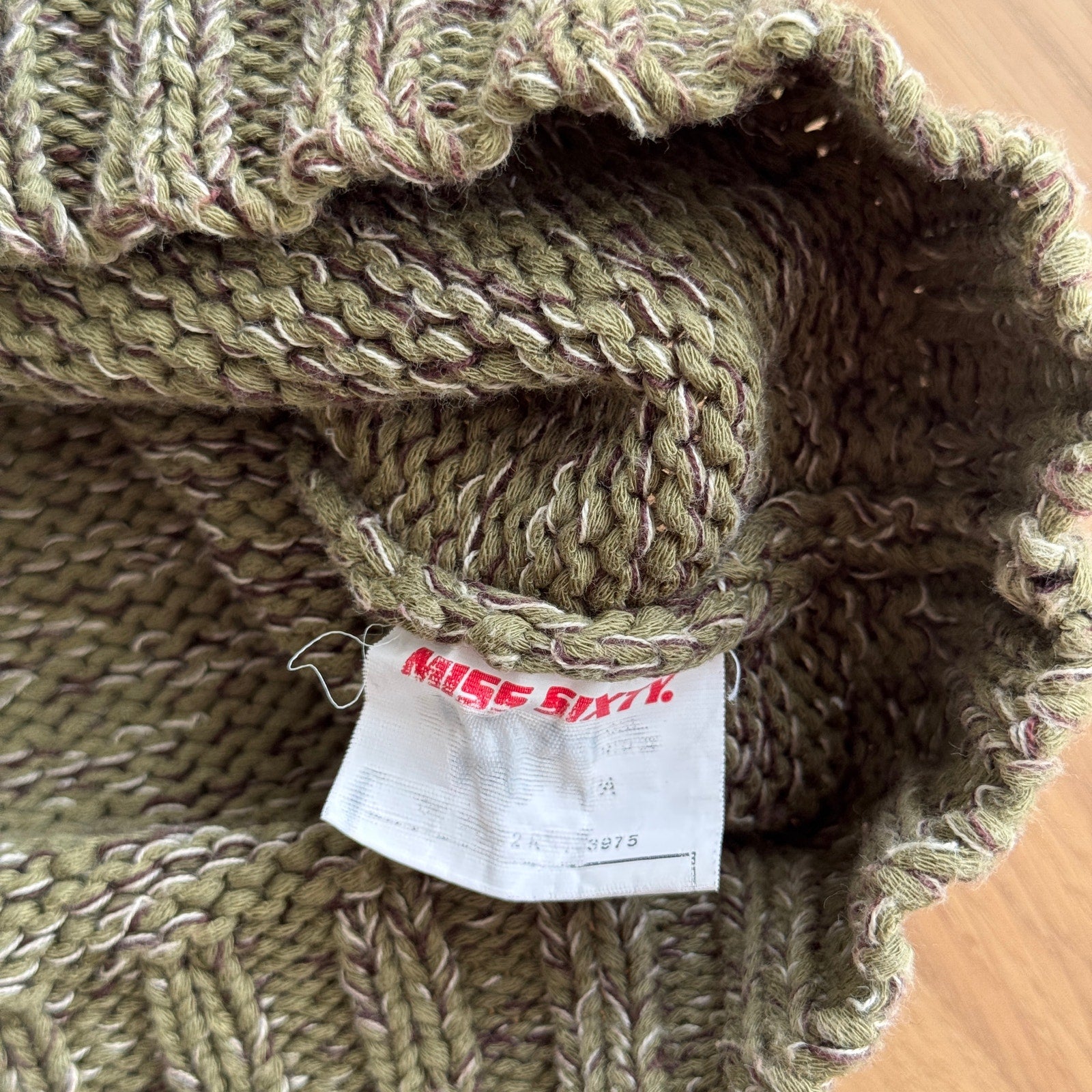 Miss Sixty Beaded Knit Halter Top in Olive (S)