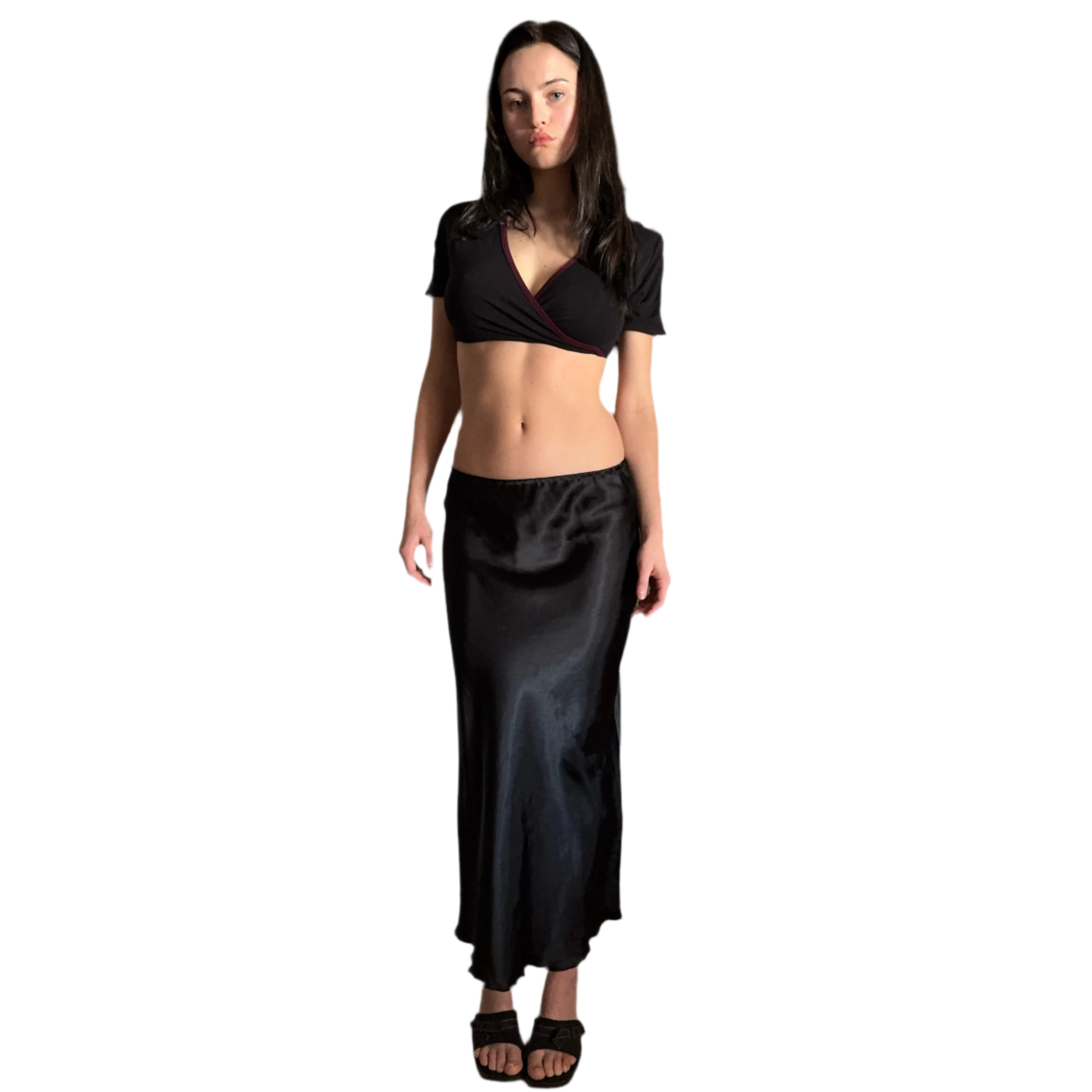 Silk Maxi in Noir (S)