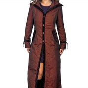 Vintage Burgundy Iridescent Trench (S/M)