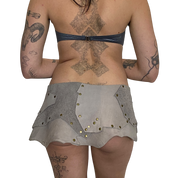 Vintage Leather Studded Belt Skirt (S-L)