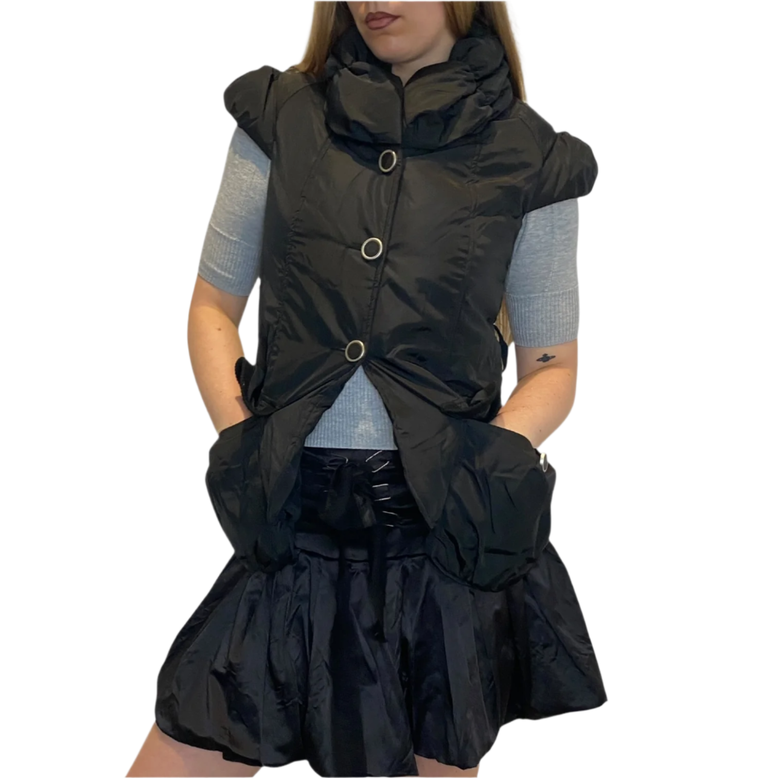 Vintage Archive Puffer Capped Sleeve Gilet (S)