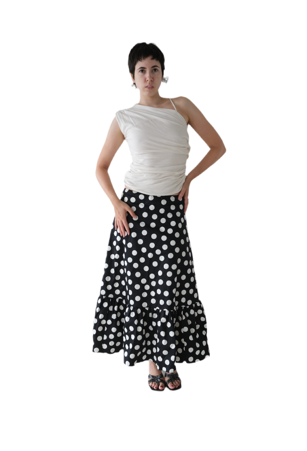 Polka Dot Maxi Skirt (XS)