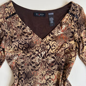 00s brown baroque mesh top (M/L)
