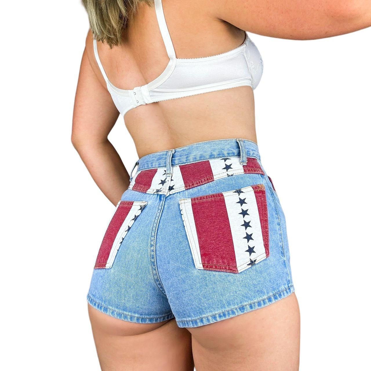 90s Cheeky American Flag Shorts (S)
