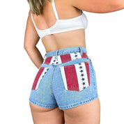 90s Cheeky American Flag Shorts (S)