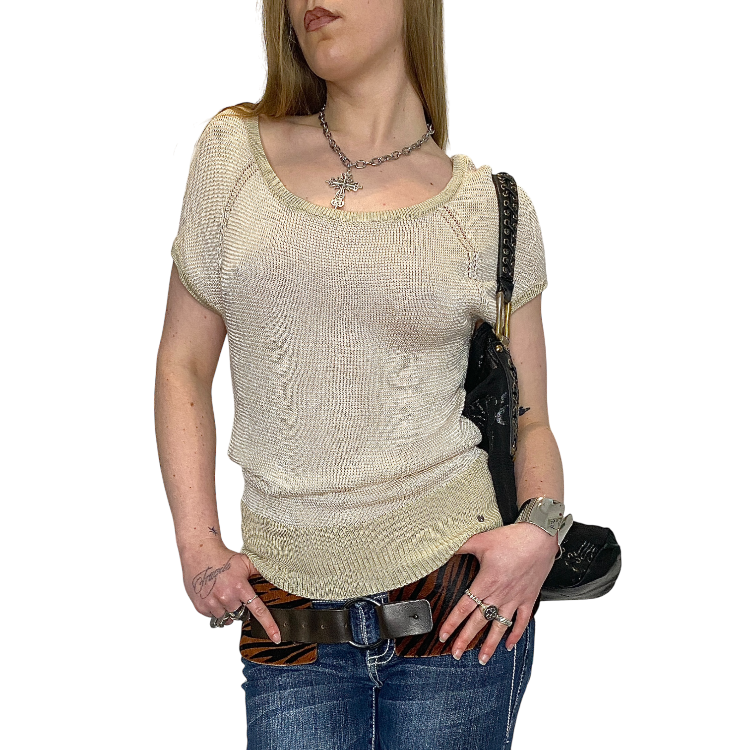 Vintage Guess Subversive Knit Top (XS)