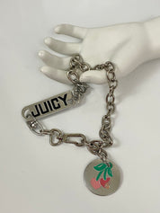 Reworked silver Juicy Couture choker