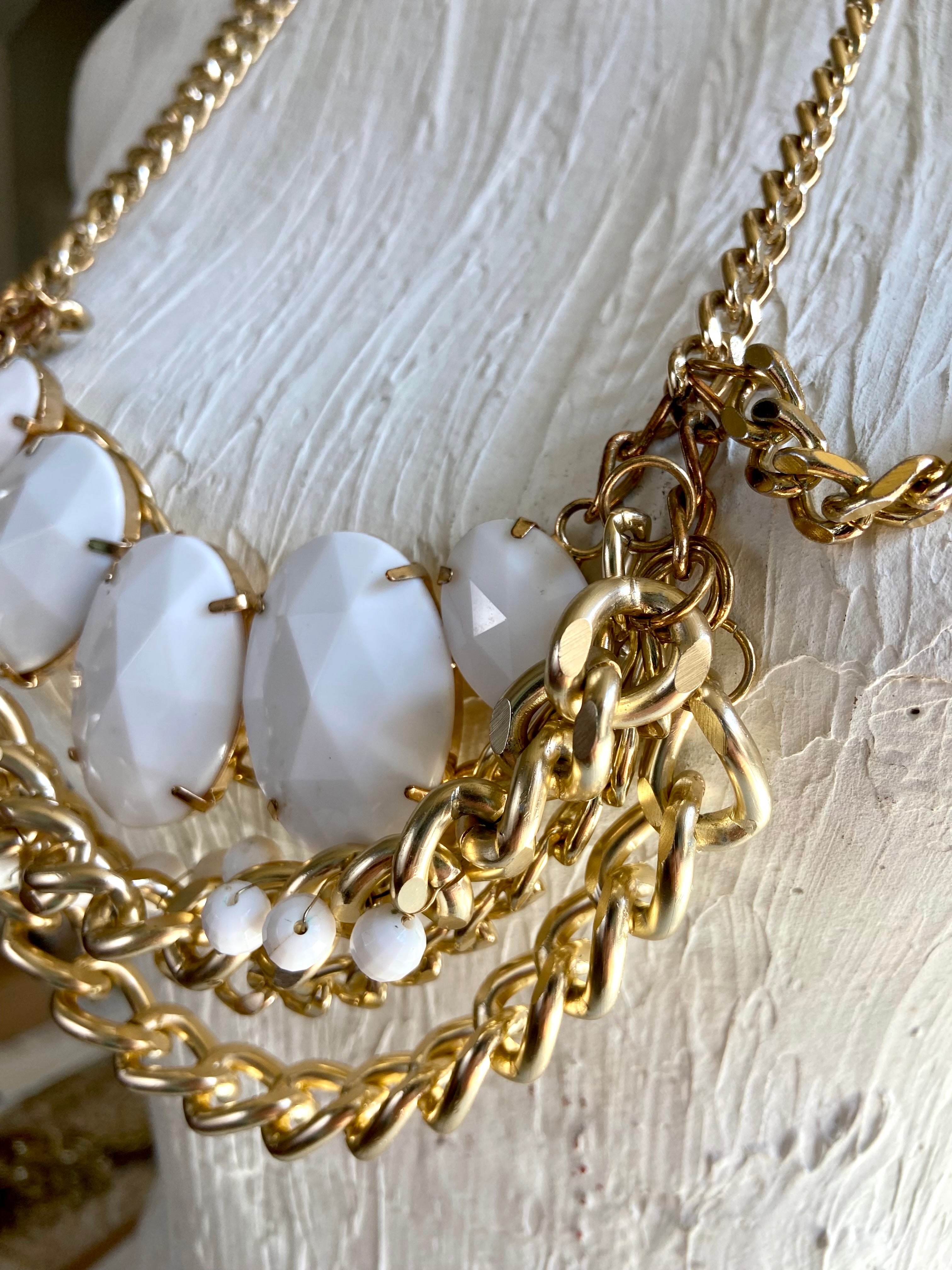 White & Gold chain belt