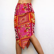 Funky Floral Midi Skirt