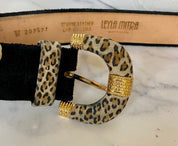 Cheetah print buckle vintage retro 80s 90s belt