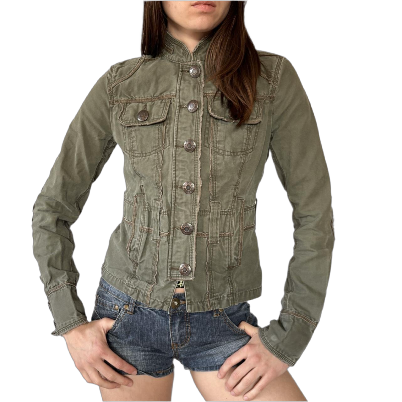 Y2K Cargo Jacket (XS/S)