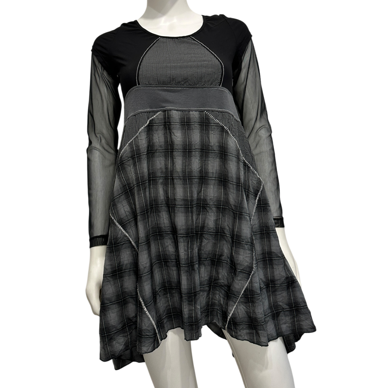 Vintage Utility Parisian French Plaid Parachute Dress (S) – Holy Thrift