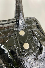 Y2K black leather Guess bag